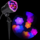 LightShow 11.81 in. Pink/Blue/Purple/Yellow Flower Projection-48224 300120864