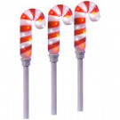 LightShow 21.26 in. Sparkle Candy Cane Pathway Stakes (Set of 3)-82526 206768281