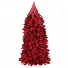 Martha Stewart Living 16 in. Red shaved wood tree with glitter-A0117-051 301777038