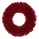 Martha Stewart Living 22 in. Red Glitter Shaved Wood Wreath-A0117-019 301774940