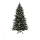 Martha Stewart Living 7.5 ft. Feel Real Frosted Mountain Spruce Tree with 550 Warm White Lights-9988100610 302467114