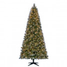 Martha Stewart Living 9 ft. Pre-Lit LED Sparkling Pine Quick-Set Artificial Christmas Tree with Pinecones and 600 Warm White Lights-TG90M3ACDL00 206771044