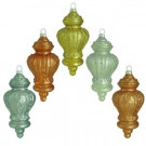 Martha Stewart Living Holiday Shimmer Finial Glass Ornament (15-Count)-HEGL29 207045489