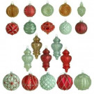 Martha Stewart Living Winter Tidings Glass Ornament (20-Count)-HEGL24WT 207045463
