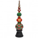 MPG 52 in. H. Green Plaid Holiday Topiary with Pedestal Base in Composite-MPC7706.REV 303202989