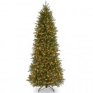 National Tree Company 10 ft. Jersey Fraser Fir Pencil Slim Tree with Clear Lights-PEJF1-362-100 302558622