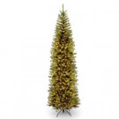 National Tree Company 10 ft. Kingswood Fir Pencil Tree with Clear Lights-KW7-300-100 302558784