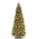National Tree Company 10 ft. Tiffany Fir Slim Tree with Clear Lights-TFSLH-100LO 302558760