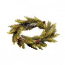 National Tree Company 10 in. Artificial Spruce Candle Ring with Cones and Gold Glitter-LSC-800-10 204206628