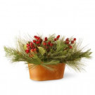 National Tree Company 10 in. Potted Bristle and Berries-RAC-15209CP 300487259