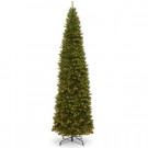 National Tree Company 12 ft. North Valley Spruce Pencil Slim Tree with Clear Lights-NRV7-358-120 302558706