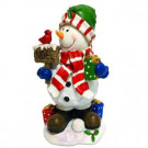 National Tree Company 13 in. Snowman with Sign, Gifts and Cardinal-JR15-172241 303123002