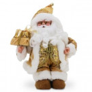 National Tree Company 14 in. Musical Santa in Gold Jacket-TP-S151401MG 300488262