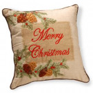 National Tree Company 16 in. Merry Christmas in. Pillow-RAC-C90217D 300487320