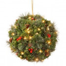 National Tree Company 16 in. Crestwood Spruce Kissing Ball with Battery Operated Warm White LED Lights-CW7-300-16K-B1 300487223