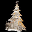 National Tree Company 16 in. Lighted Tree Snowman Scene-MZC-748 300493647