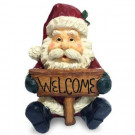 National Tree Company 16 in. Santa Clause Holding Welcome Sign-JR15-172460 303122996