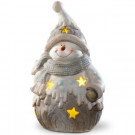 National Tree Company 17 in. Lighted Snowman Decor Piece-PG11-22009B 303231376