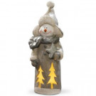 National Tree Company 18 in. Lighted Snowman Dcor Piece-PG11-22077A 303231377