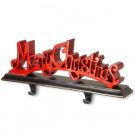 National Tree Company 18 in. Polyresin Merry Christmas Red Decor includes Base and Hooks-RAC-E90277R 300487113