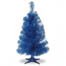 National Tree Company 2 ft. Blue Tinsel Artificial Christmas Tree-TT33-707-20-1 300487984