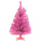 National Tree Company 2 ft. Pink Tinsel Artificial Christmas Tree-TT33-706-20-1 300487981