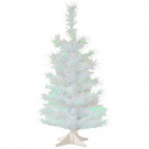 National Tree Company 2 ft. White Iridescent Tinsel Artificial Christmas Tree-TT33-713-20-1 300487980