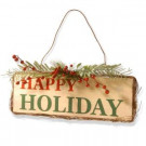 National Tree Company 21 in. Happy Holiday in. Door Sign-RAC-ND030149 300487327
