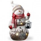 National Tree Company 21 in. Lighted Snowman Decor Piece-PG11-12045 303231364
