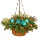 National Tree Company 22 in. Decorative Collection Peacock Hanging Basket-DC3-173-22H 300487175