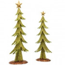 National Tree Company 24 in. and 19 in. H Assortment Metal Green Trees with Gold Top Star-RAC-H2034 300487116