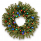 National Tree Company 24 in. Norwood Fir Artificial Wreath with Multicolor LED Lights-NF-309L-24W-1 300182899