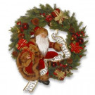 National Tree Company 24 in. Plush Collection Wreath with Lights-PL27-BC003 300488246