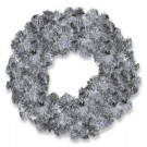 National Tree Company 24 in. Silver Tinsel Artificial Wreath-TT33-10-24W-1 300488001