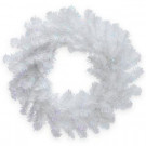 National Tree Company 24 in. White Iridescent Tinsel Artificial Christmas Wreath-TT33-23-24W-1 300488004