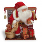 National Tree Company 28 in. Plush Collection Santa at Fireplace-PL27-CH1427M 300488260