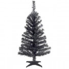 National Tree Company 3 ft. Black Tinsel Artificial Christmas Tree-TT33-704-30-1 300487956
