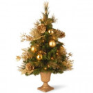 National Tree Company 3 ft. Decorative Collection Elegance Entrance Artificial Christmas Tree with Clear Lights-DC13-109L-36P 300120643