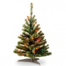 National Tree Company 3 ft. Kincaid Spruce Tree with Multicolor Lights-KCDR-30RLO-1 302558773