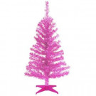 National Tree Company 3 ft. Pink Tinsel Artificial Christmas Tree-TT33-706-30-1 300487982