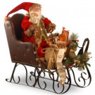 National Tree Company 30 in. Plush Collection Santa on Sleigh-PL27-MX055 300488263