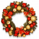 National Tree Company 30 in. Red and Gold Ornament Artificial Wreath-RAC-16001 300154647