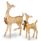 National Tree Company 38 in. and 28 in. Fawn and Doe Decoration with Clear Lights-DF-105014U 303231256