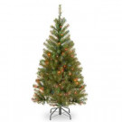 National Tree Company 4 ft. Aspen Spruce Tree with Multicolor Lights-AP7-301-40 302558645