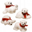 National Tree Company 4 in. Assorted White Bear (Set of 4)-RAC-SDD0151 300487310