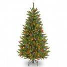 National Tree Company 4.5 ft. Natural Fraser Slim Fir Tree with Multicolor Lights-NAFFSLH1-45RLO 302558802