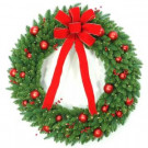 National Tree Company 48 in. Battery Operated Mixed Fir Artificial Wreath with 200 Clear LED Lights-DC3-186-48WB 206084829