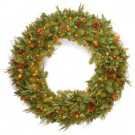 National Tree Company 48 in. Decorative Collection Juniper Mix Pine Artificial Wreath with LED Lights-DC13-113L-48W-S 300154664