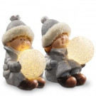 National Tree Company 5.5 in. Lighted Boy and Girl Decor Piece-PG11-34016-1 303231380