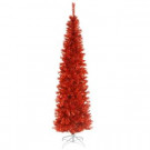 National Tree Company 6 ft. Red Tinsel Artificial Christmas Tree-TT33-705-60 300487987